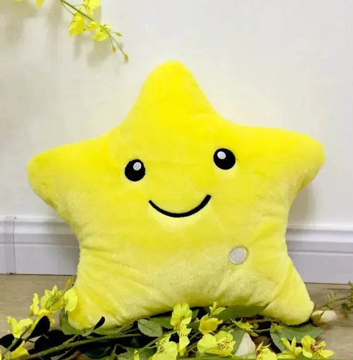 Unique Luminous Pillow Vivid Star Design LED Light Colorful Cushion Stars Plush Pillow Toys Gift For Kids Children Girl