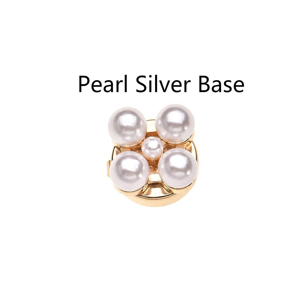 Korean Pearl Shirt Cufflinks – Alloy Gold, Silver & Gun Black | Women's Fashion Accessories Canada & USA