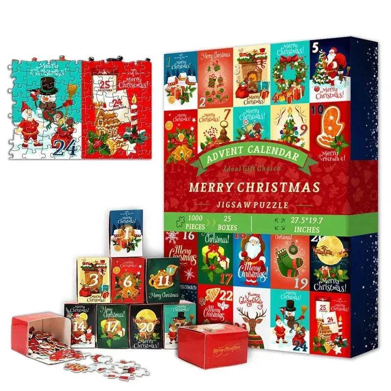 New 24 Boxes Unique Christmas Advent Calendar  2024 Jigsaw Puzzle