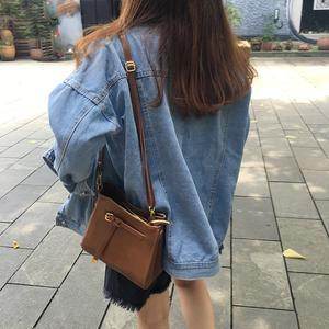 Casual Unisex Loose student bf style blue denim jacket women