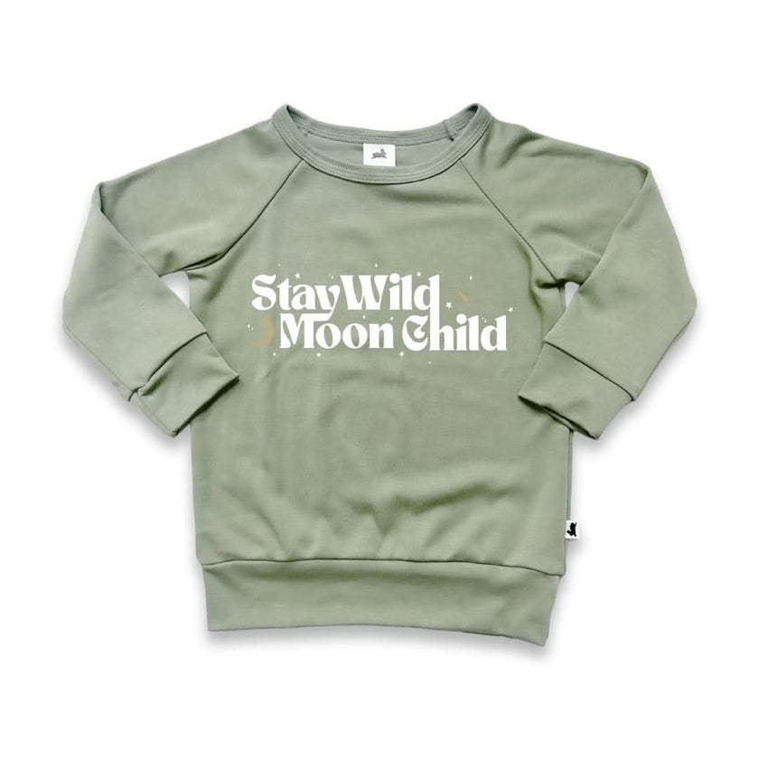 Baby/Kids' Graphic Bamboo Raglan Sleeve Pullover | Theres Magic In All Of Us In Dusty Lilac