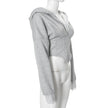 Y2K Slim-Fit Zip-Up Corset Hoodie – Long Sleeve Street Fashion Cardigan in Grey & White (S–L)