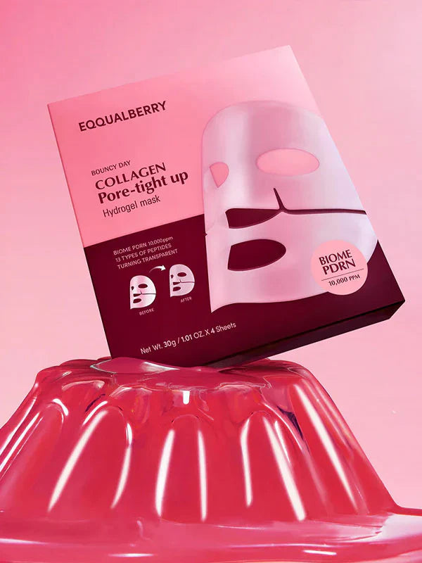 Eqqualberry Collagen Pore-tight up Hydrogel Mask 1 BOX / 4 PCS