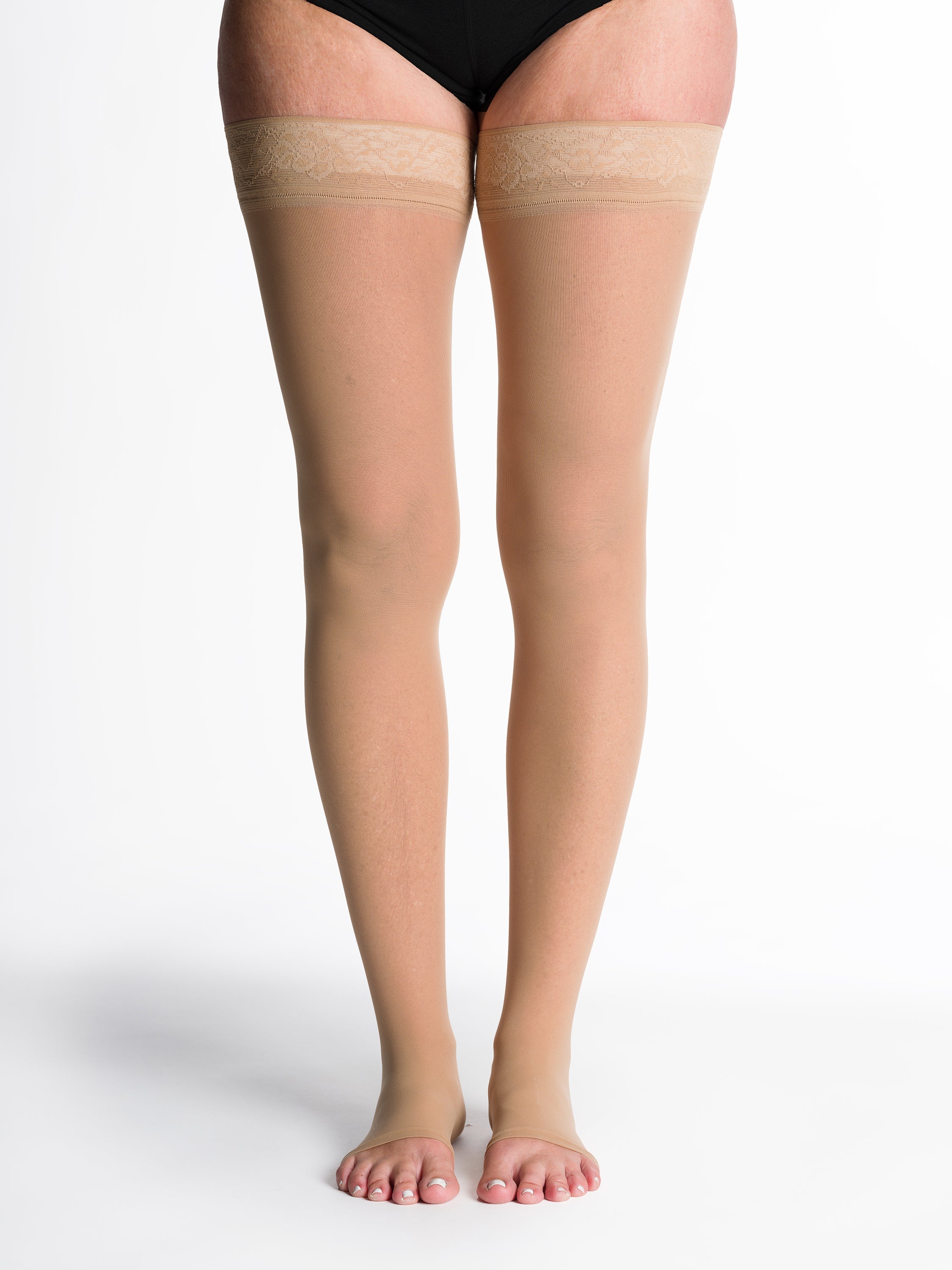 Sigvaris Women's Style Sheer Thigh-High Open-Toe 15-20mmHg