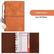 Notebook A6 Leather Loose-leaf Tally Book Note Pad  Memo Note Book