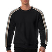 Mens Crew Neck Sweater – Striped Loose Pullover for Casual Wear