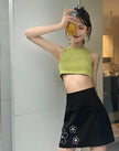 Summer Halter neck tank Tops and Skirt Outfit set