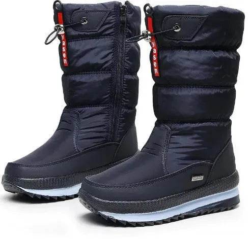 Winter boots New Plus Velvet Thick Cotton Shoes Thermal Middle Tube Waterproof Non-slip Boots