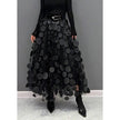 Women's Retro fashion Line  Midi Maxi Prairie Skirt