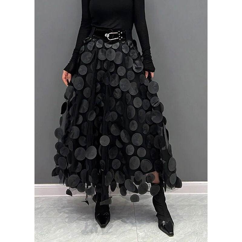 Women's Retro fashion Line  Midi Maxi Prairie Skirt