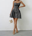 Chic Personality Street Splicing Sling Denim Mini Dress