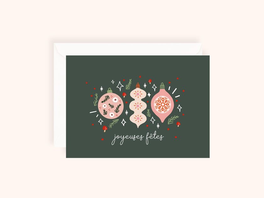 Carte de Noël pliée - format 5x7