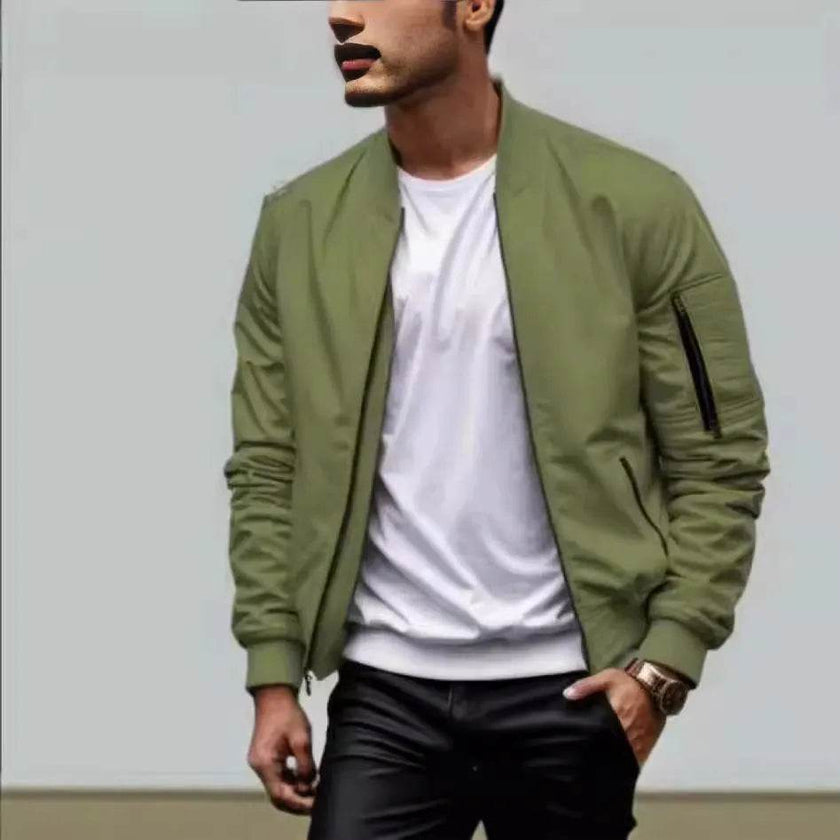 Men's Casual Baseball Varsity Jacket Spring And Autumn