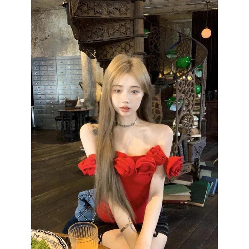 Women's Fashion Short Bandeau Sling Top
