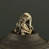 1 Pc Exquisite Antique Brass Chinese God Of Wealth Ornament - Attracts Abundance And Good Fortune With Powerful Fengshui Energy, Hand-Sculpted For Harmonious Balance - Ideal For Home, Office, Or Deskt