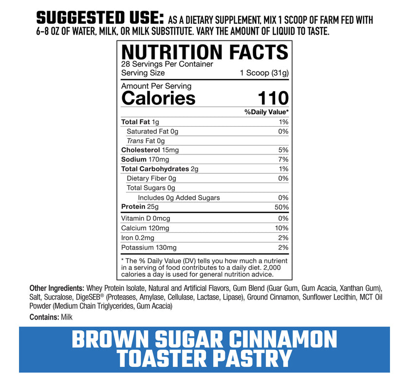 Axe & Sledge Farm Fed Whey Isolate Protein Powder
