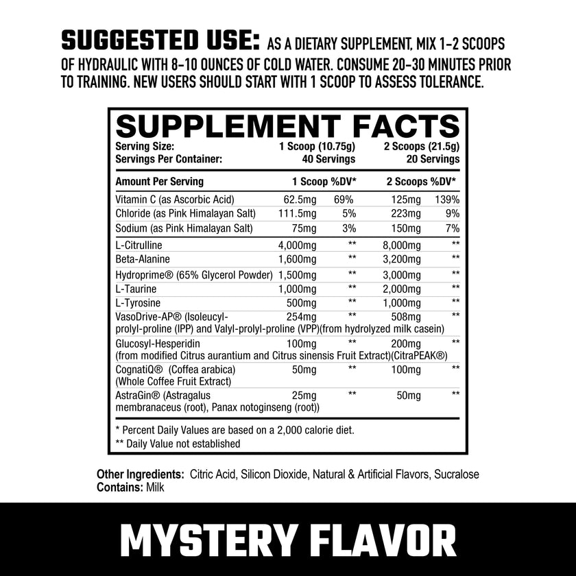 Axe & Sledge Hydraulic V2 Stim Free Pre-Workout