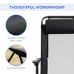 Outsunny Dual Camping Delight: Double Foldable Reclining Camping Chairs with Headrest, Black