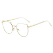 Women's Plate Anti-Blue Light Glasses – Fashion Metal Large Frame
