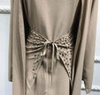 Arab3 piece set ArabDubai Abaya dress with Turban Embellished Abaya