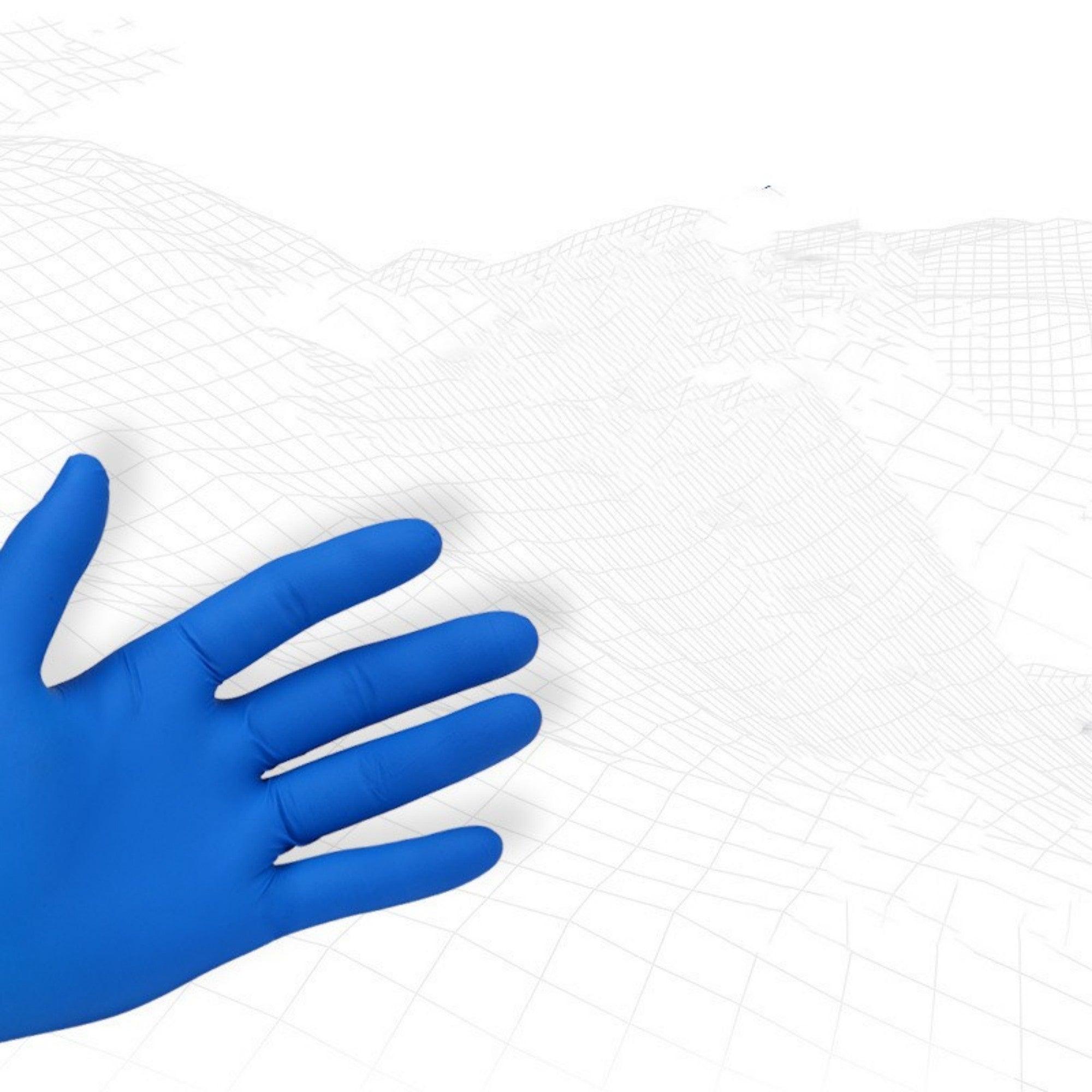 Dark Blue Nitrile Gloves 100 Pack – Powder-Free Pitted Disposable Gloves for Food, Medical & Industrial Use