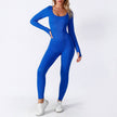 Women’s Seamless Long Sleeve Yoga Jumpsuit, Full Body Activewear One-Piece