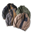 Fleece-lined Thickened Stand Collar Pocket Winter Jacket for men