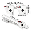 Men's Poker Cufflinks & Tie Clip Set – Alloy Business Shirt Cufflinks | Canada & USA