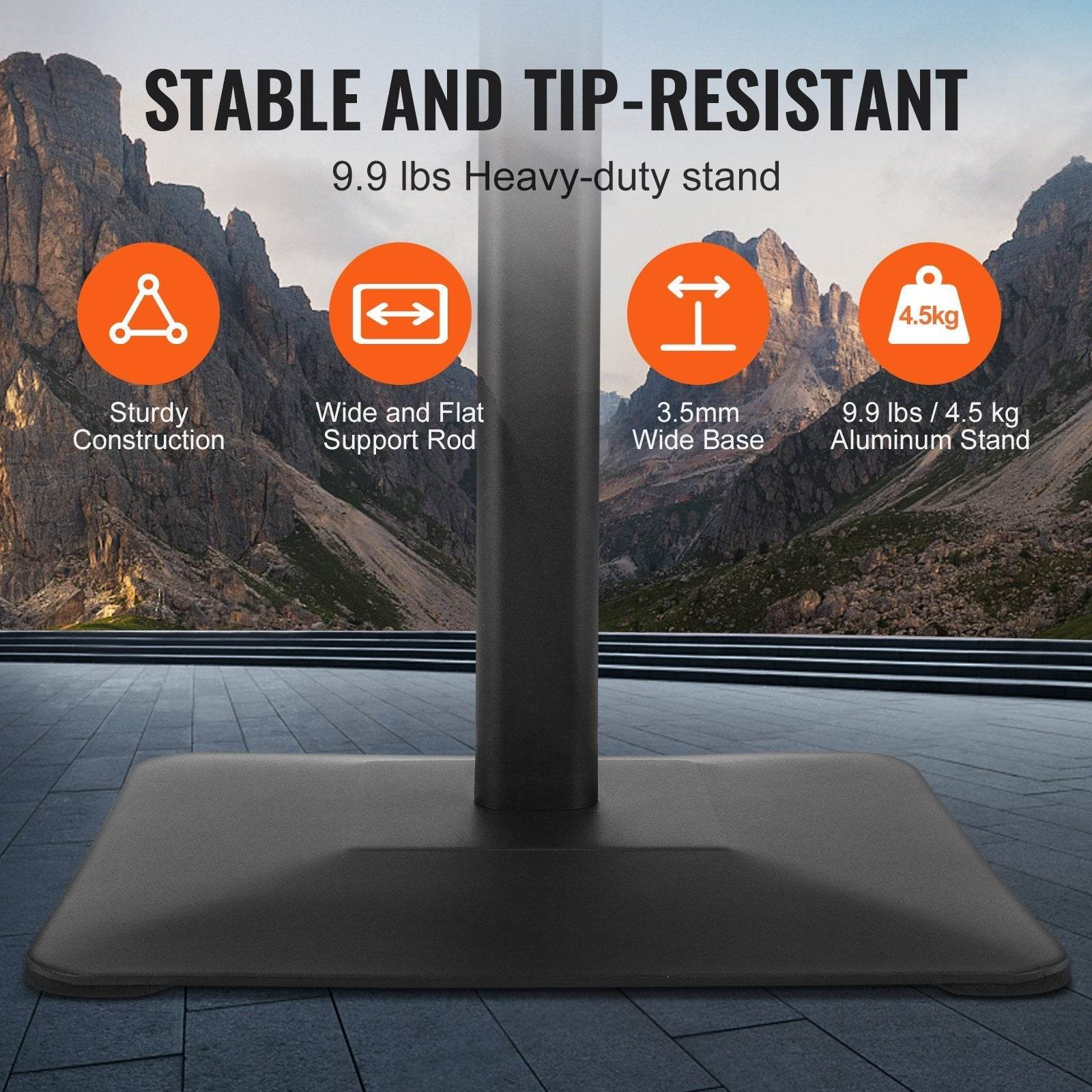 Pedestal Sign Holder, 11 X 17 Inch Vertical And Horizontal Adjustable Poster Stand, Heavy-Duty Floor Standing Sign Holder With Metal Base For Display, Advertisement, And Outdoor, Black