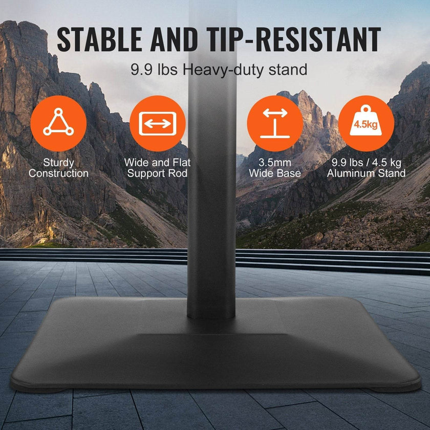 Pedestal Sign Holder, 11 X 17 Inch Vertical And Horizontal Adjustable Poster Stand, Heavy-Duty Floor Standing Sign Holder With Metal Base For Display, Advertisement, And Outdoor, Black
