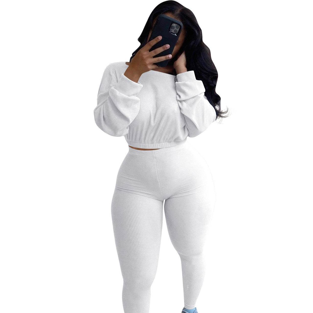 Ladies Autumn 2pcs Athleisure wear Outfit set