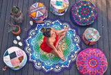 Tassel Fringe Beach Large Round Towel Fringe Beach Mat