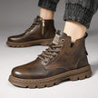 Men's High-Top Suede Leather Boots – Handcrafted Korean Style