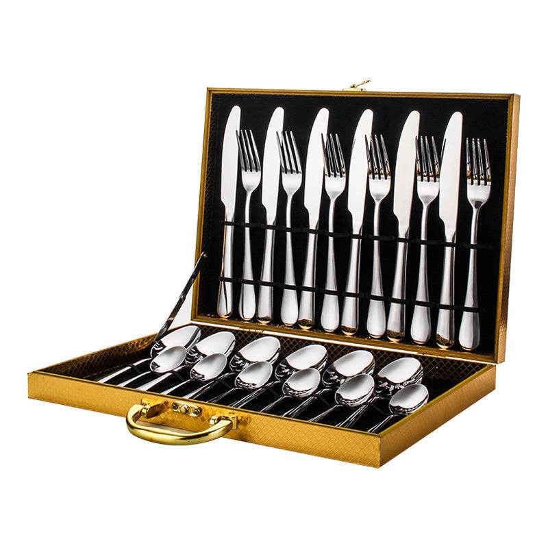 High-end tableware 24 piece set Cool Matching flatware