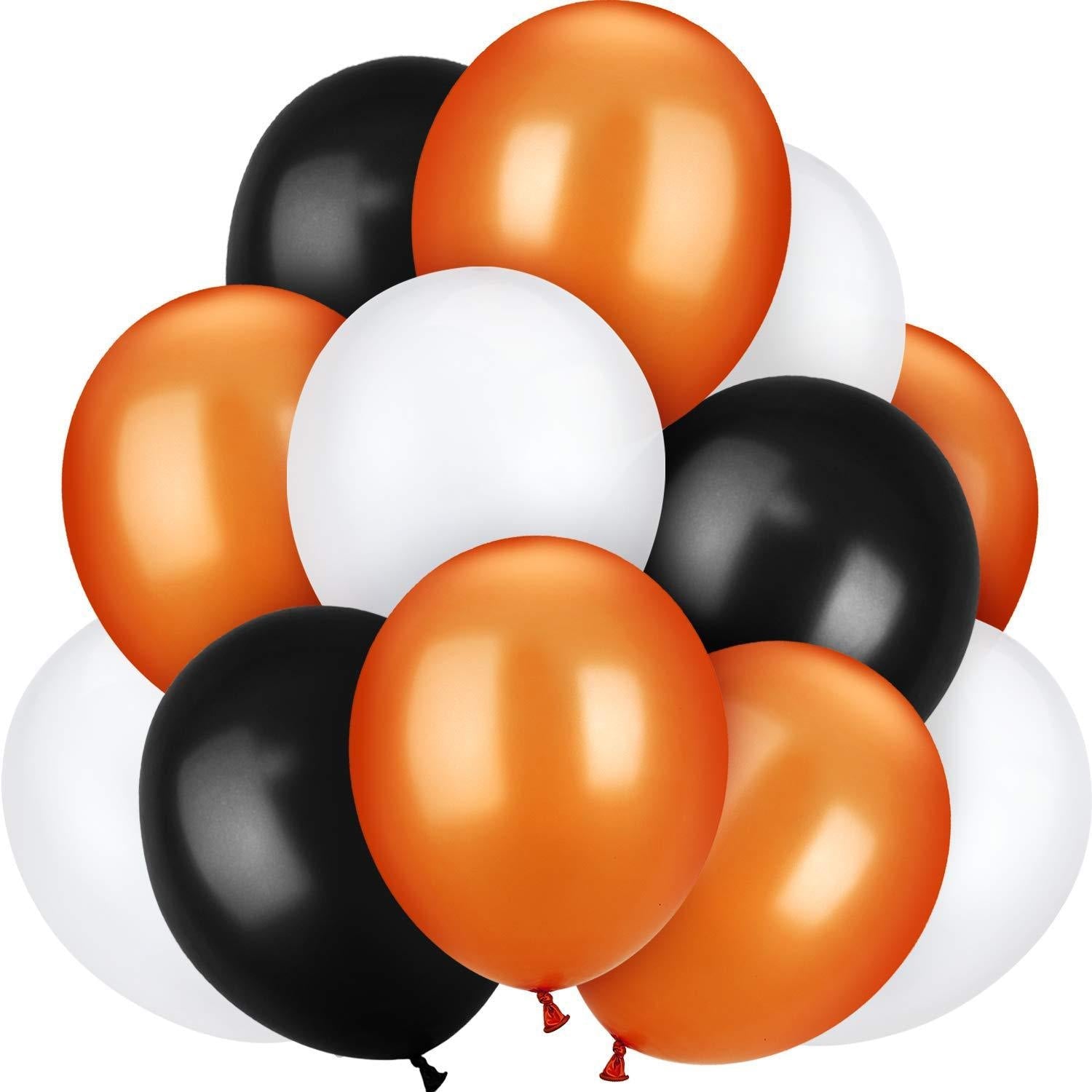 Halloween Balloon Set – Black & Orange Party Decoration Balloons