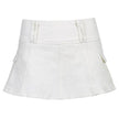 Solid White Black Denim Fashion Mini Skirt