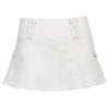 Solid White Black Denim Fashion Mini Skirt