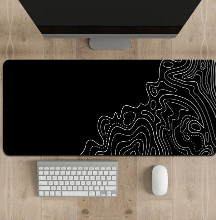 Abstract Line Pattern Large Mouse Pad – Non-Slip Rubber Base, 6 Styles