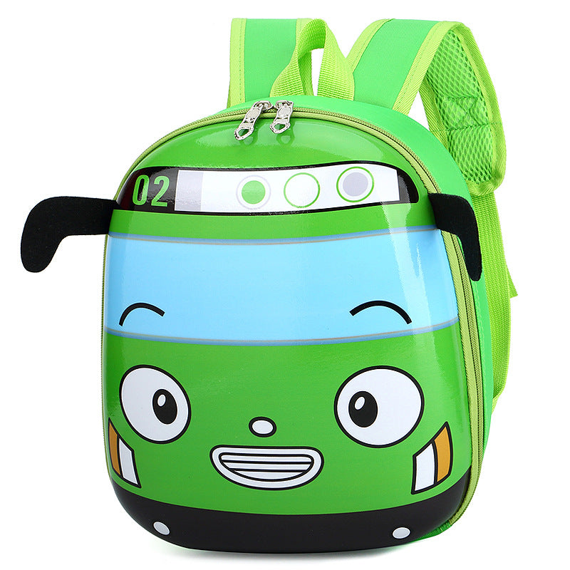 Cartoon Cute Car School Bag – Kids EVA Backpack | Green, Red, Blue & Yellow