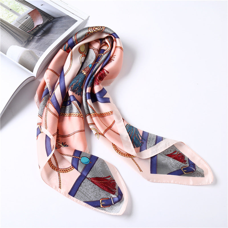 Women's Decorative Silk-Style Square Scarf 70x70cm – 15 Prints Canada USA
