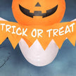 Outsunny 3.4ft Halloween Inflatables Window Sticker Ghost With Orange Face, Blow Up Halloween Decorations Outdoor LED Yard Display, Waterproof