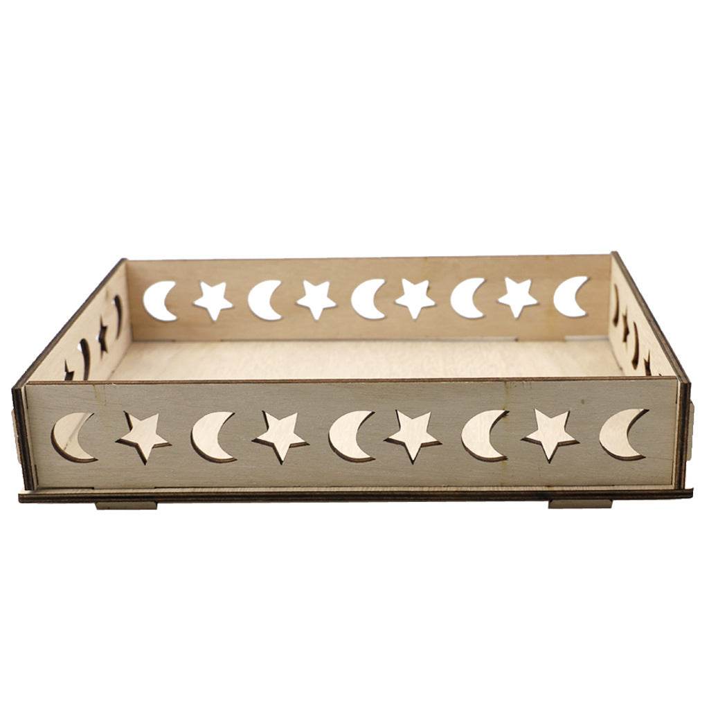 Wooden Ornament Eid Al Fitr Table Decoration coffee Tray