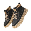 Men's Retro British-Style Mid-Calf Leather Martin Boots