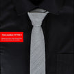 Men's Slim 6cm Cotton Necktie – Solid Color Arrow Tie for Business & Formal Wear | Canada & USA