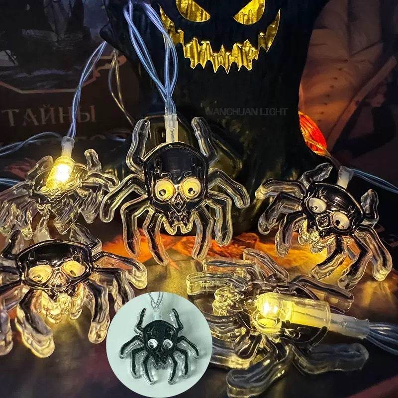 Halloween Led Pumpkin Spider Ghost Hand Lighting Chain Decorative Holiday Light