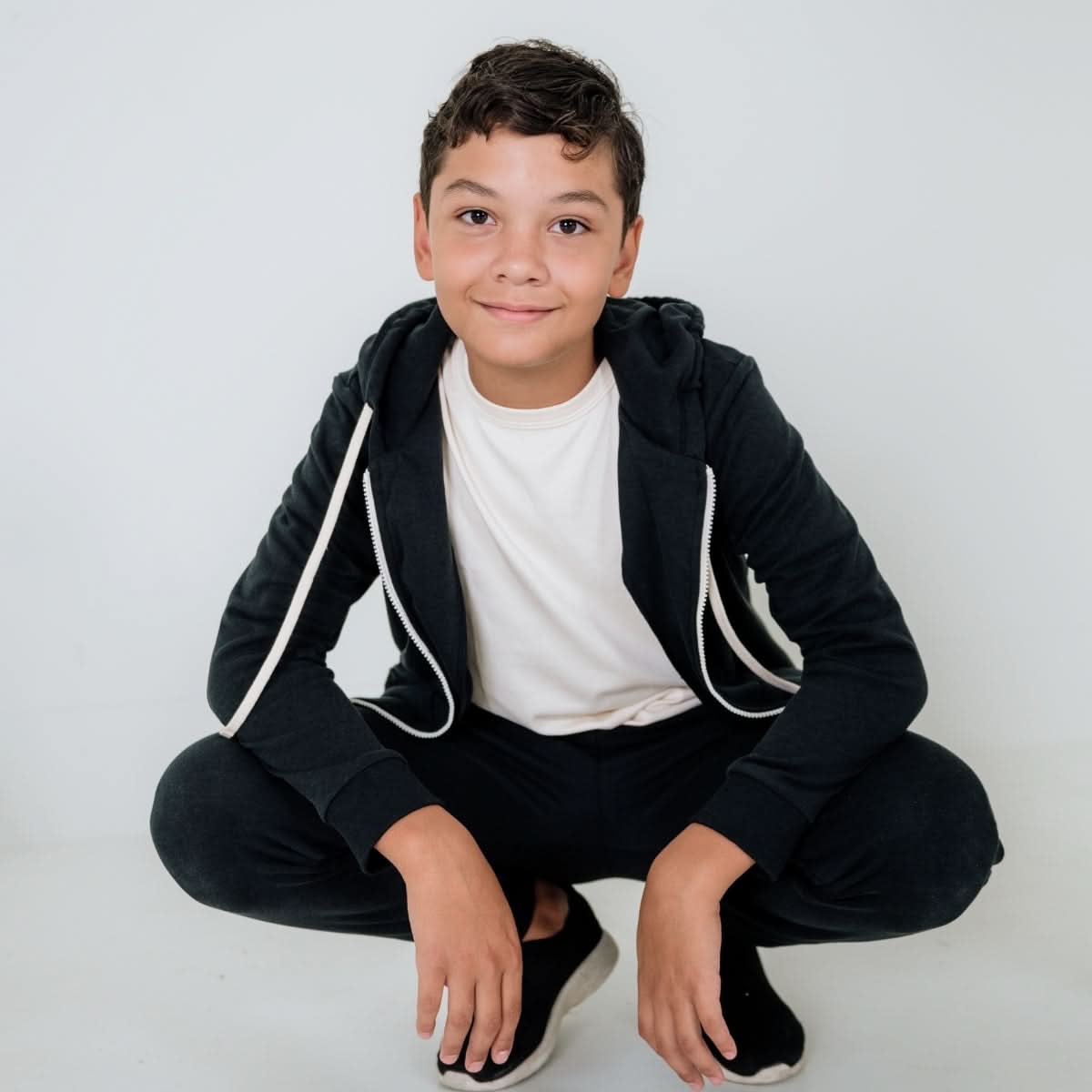 Youth Bamboo Fleece Zip-Up Hoodie | Cranberry