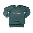 Baby/Kids' Graphic Bamboo Raglan Sleeve Pullover | Stay Wild Moon Child In Sage