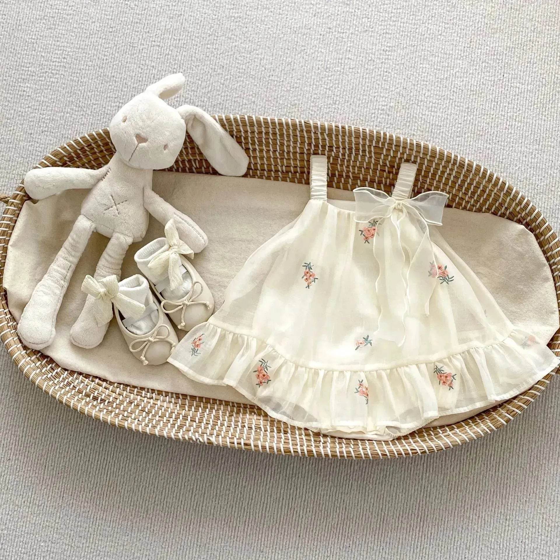 Newborn baby girl Embroidered Mesh Baby Bloomer With Skirt Infant baby Casual dress for baby girl