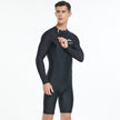 Men's One-Piece Long Sleeve Swimsuit | Sun Protection Quick-Dry Lycra Canada