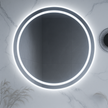 HaloLux Round LED Bathroom Mirror — Frosted Front-Light Ring + Back-Lit Halo, Dimmable, Anti-Fog & Memory (3000K/4000K/5000K) | 24″, 28″, 32″ | CE & ETL Certified